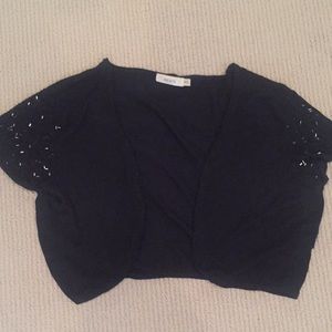 Black shrug sweater